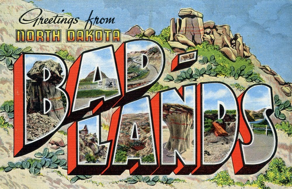 Badlands postcard front